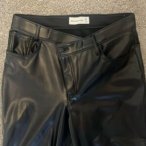 ABERCROMBIE & FITCH VEGAN LEATHER PANTS WORN ONCE